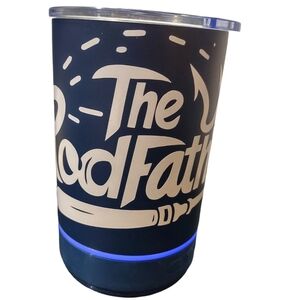 Mug With Handle / Lights And Bluetooth Speaker Blue With White Custom Design